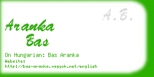 aranka bas business card